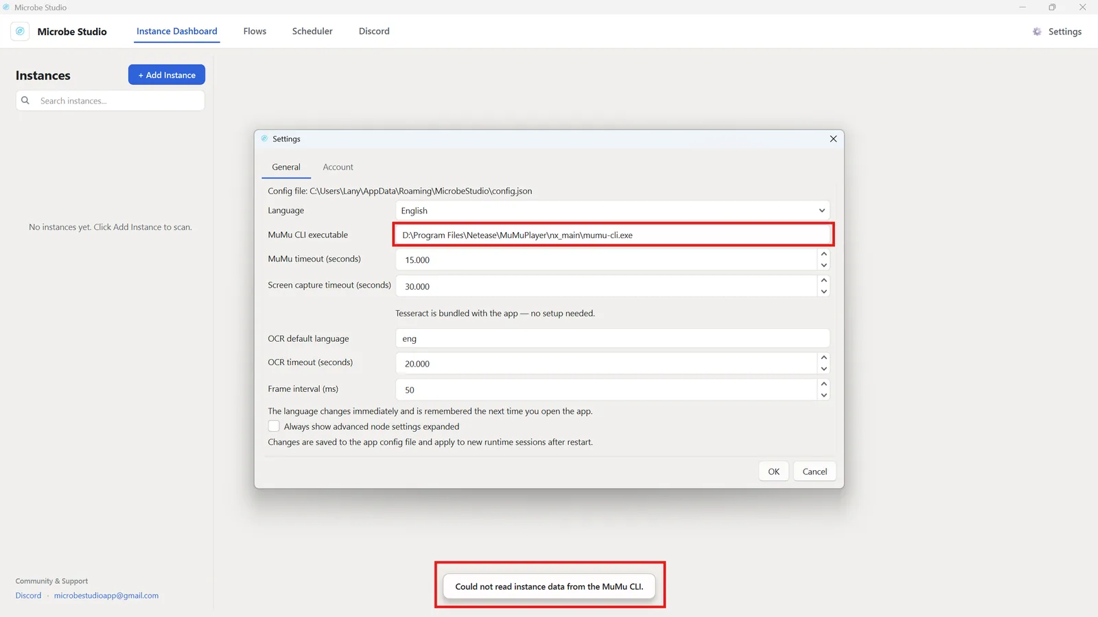 MuMu CLI path setting