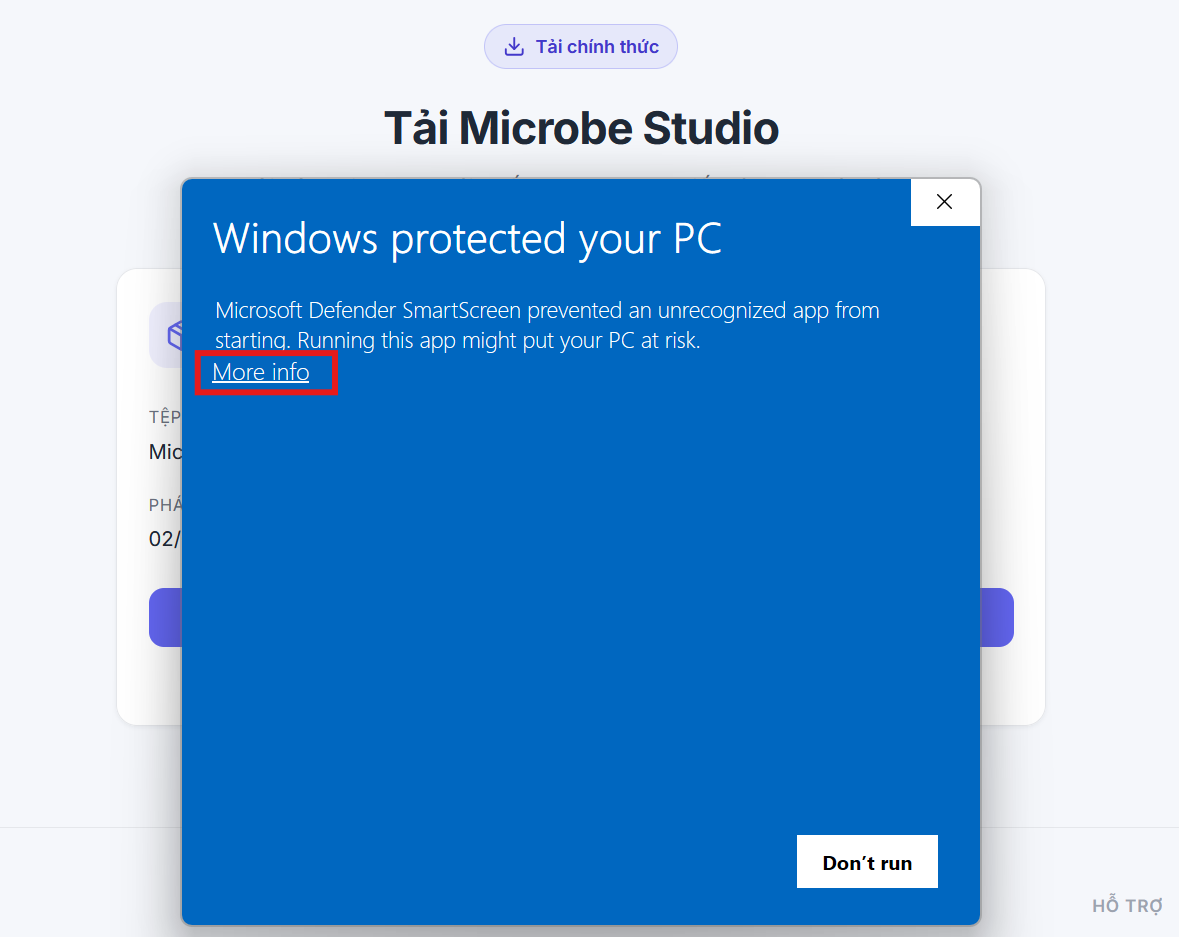 More info prompt