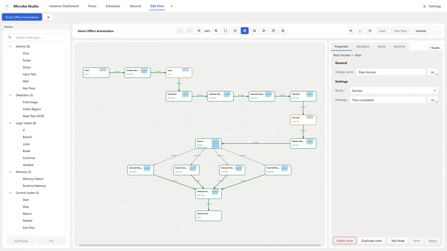 Flow Editor screenshot