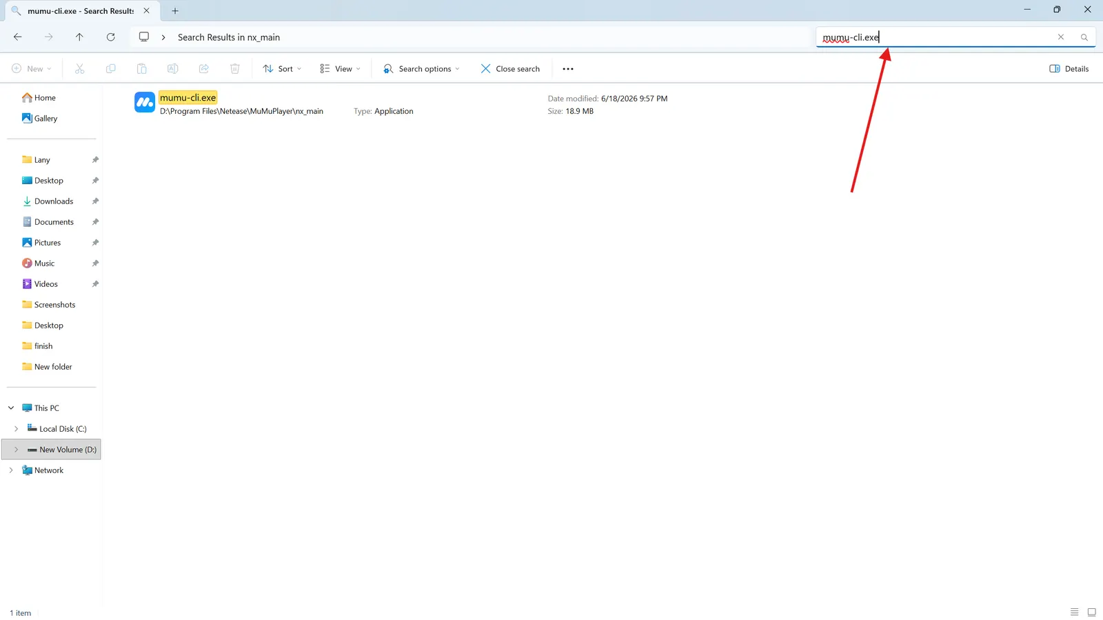 Search mumu-cli.exe