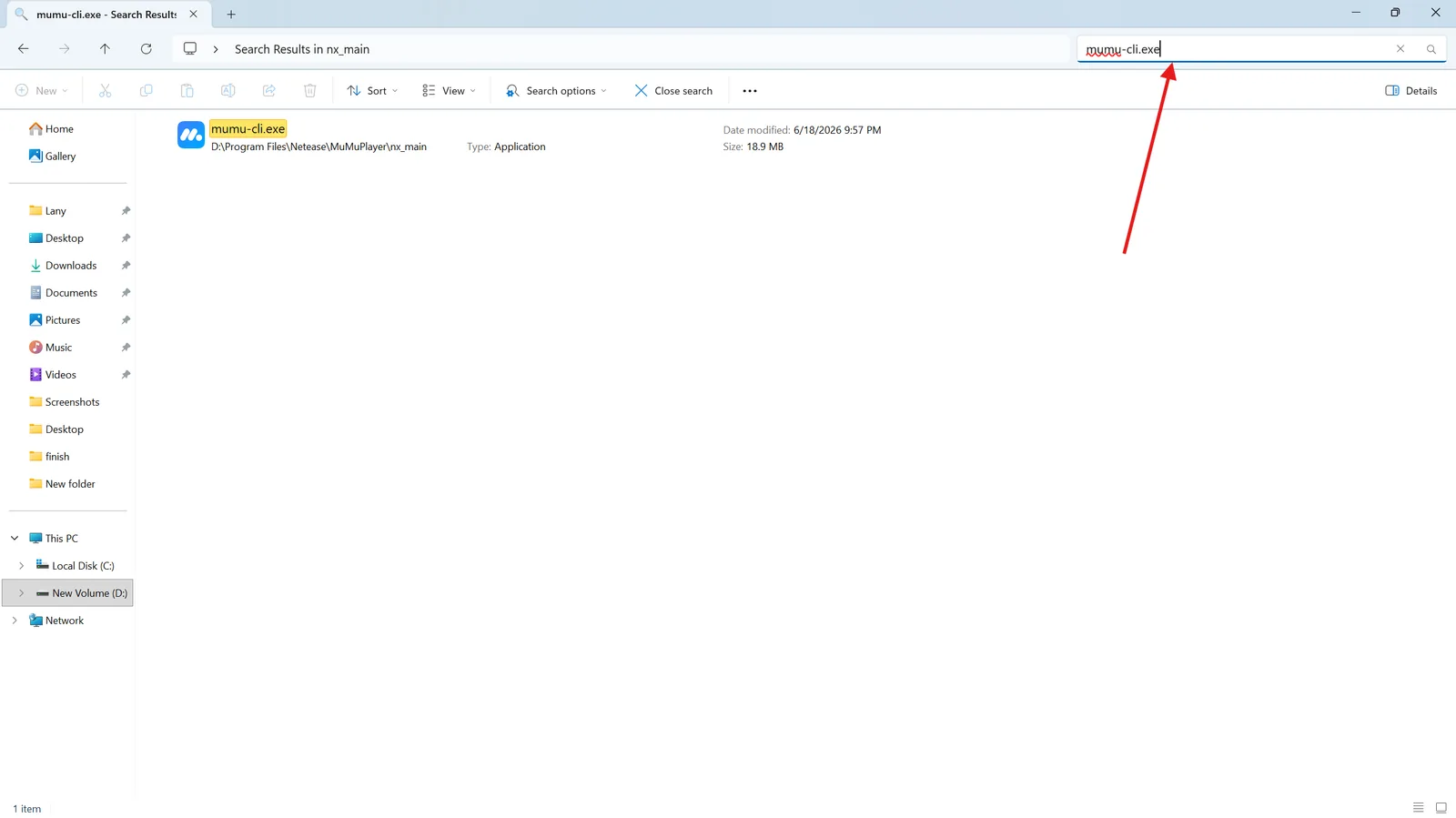 Search mumu-cli.exe
